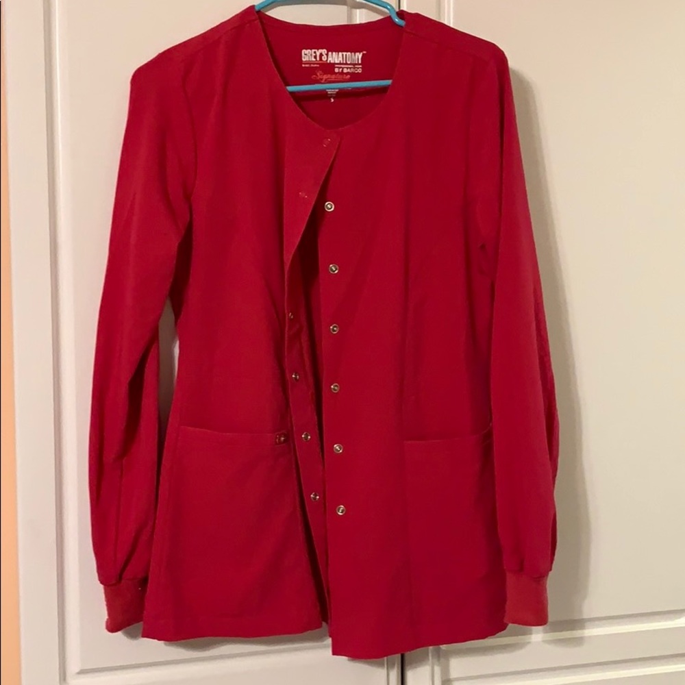 Greys anatomy scrub jacket hot pink begonia